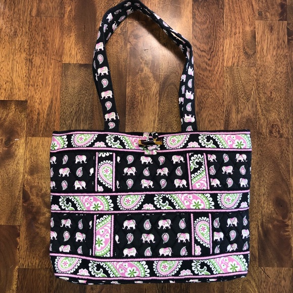 Vera Bradley Handbags - Vera Bradley pink elephant tic tac tote toggle